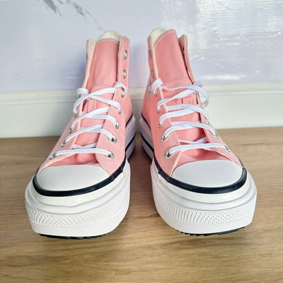 Converse Chuck Taylor Lift Double Stack Platform 8.5 Women Sneaker Peach A15012C - Picture 4 of 7